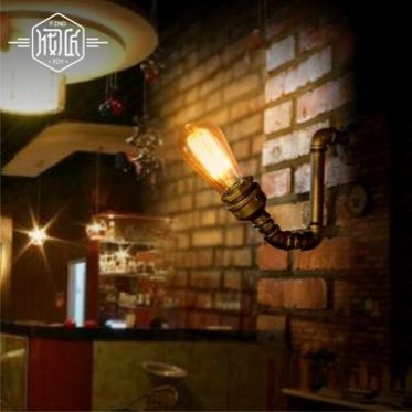 美式乡村 复古工业风创意水管壁灯咖啡馆餐厅走廊个性装饰灯