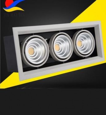 方形斗胆灯单头双头3W7W12W豆胆灯商场超市led格栅射灯