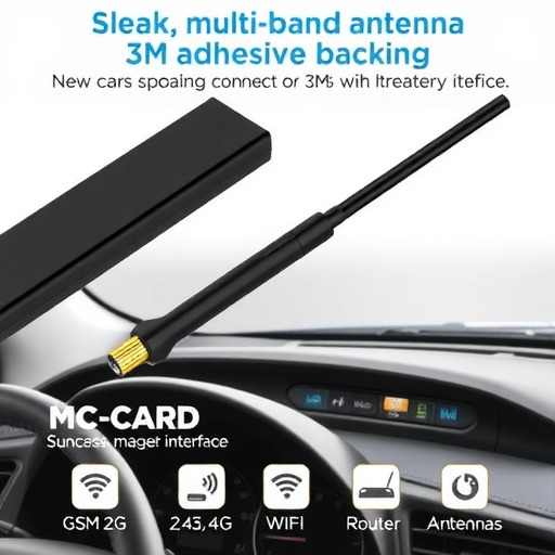 MC-CARD接口GSM 2G 2.4G 3G 4G磁吸3M粘贴天线WIFI 网卡路由天线