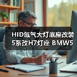 HID氙气大灯底座改装 5系改H7灯座 BMW5汽车灯底座