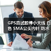 GPS直试胶棒小天线 白色 SMA公头内针 防水型 长10.2CM导航定位AP（图3）