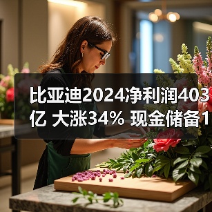 比亚迪2024净利润403亿 大涨34% 现金储备1549亿(图1) 比亚迪2024净利润403亿 大涨34% 现金储备1549亿(图1)