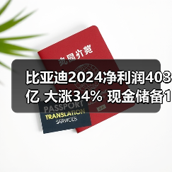 比亚迪2024净利润403亿 大涨34% 现金储备1549亿(图2) 比亚迪2024净利润403亿 大涨34% 现金储备1549亿(图2)
