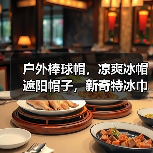 户外棒球帽，凉爽冰帽遮阳帽子，新奇特冰巾，凉帽防暑降温太阳帽（图2）