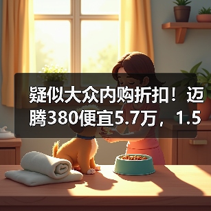 疑似大众内购折扣！迈腾380便宜5.7万，1.5T卖13.5万（图1）