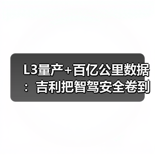 L3量产+百亿公里数据：吉利把智驾安全卷到“无人区”（图4）