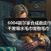 6004丽尔家合成鹿皮巾干发吸水毛巾宠物毛巾洗车毛巾擦车巾麂皮巾（图2）