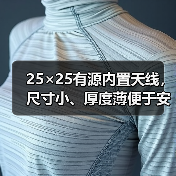 25×25有源内置天线，尺寸小、厚度薄便于安装（图1）