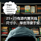 25×25有源内置天线，尺寸小、厚度薄便于安装（图2）