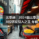 比亚迪：2024前三季度A股研发投入之王 年销量427万（图1）