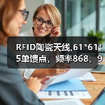 RFID陶瓷天线,61*61*5单馈点，频率868、915、922M（图2）