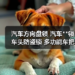 汽车方向盘锁 汽车**锁 车头防盗锁 多功能车把锁可伸拉锁具（图2）