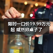 限时一口价19.99万元起 威然掀桌子了（图1）