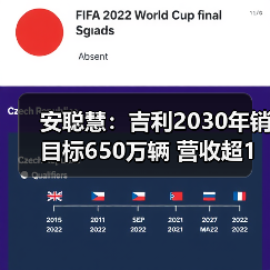 安聪慧：吉利2030年销目标650万辆 营收超1万亿（图1）