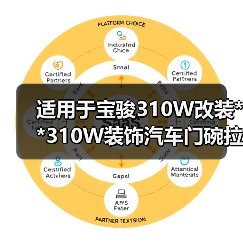 适用于宝骏310W改装**310W装饰汽车门碗拉手门把手防刮亮片配件（图4）