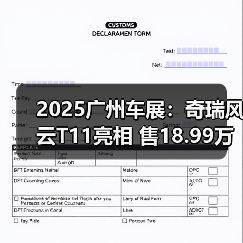 2025广州车展：奇瑞风云T11亮相 售18.99万元起（图4）