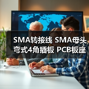 SMA转接线 SMA母头弯式4角插板 PCB板座子 摄像机板端SMA座子接头（图3）