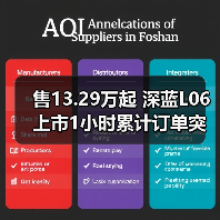 售13.29万起 深蓝L06上市1小时累计订单突破2000（图1）