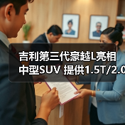 吉利第三代豪越L亮相 中型SUV 提供1.5T/2.0T动（图4）