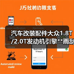 汽车改装配件大众1.8T/2.0T发动机引擎**雨刮盖/机油盖/水箱盖（图2）