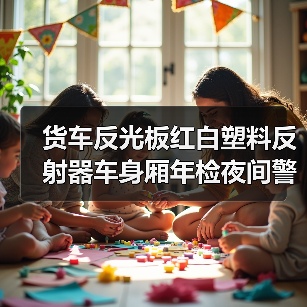货车反光板红白塑料反射器车身厢年检夜间警示反光贴标识板（图1）