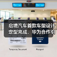 启境汽车首款车型设计定型完成，华为合作引关注（图1）