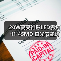 20W高亮锥形LED雾灯 H1 4SMD 白光节能灯泡，前后刹车灯通用（图2）