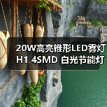 20W高亮锥形LED雾灯 H1 4SMD 白光节能灯泡，前后刹车灯通用（图4）