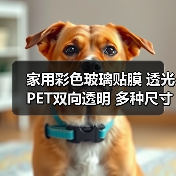 家用彩色玻璃贴膜 透光PET双向透明 多种尺寸自由定制（图1）