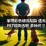 家用彩色玻璃贴膜 透光PET双向透明 多种尺寸自由定制（图4）