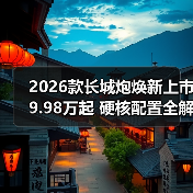 2026款长城炮焕新上市9.98万起 硬核配置全解析(图1) 2026款长城炮焕新上市9.98万起 硬核配置全解析(图1)