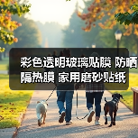 彩色透明玻璃贴膜 防晒隔热膜 家用磨砂贴纸 定制宽度多选（图3）