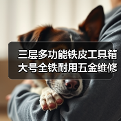 三层多功能铁皮工具箱 大号全铁耐用五金维修箱（图1）