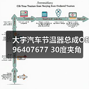 大宇汽车节温器总成OE96407677 30度夹角 适用型号精准匹配（图3）