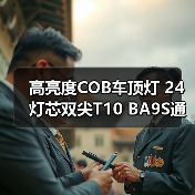 高亮度COB车顶灯 24灯芯双尖T10 BA9S通用接头 汽车阅读灯推荐（图4）