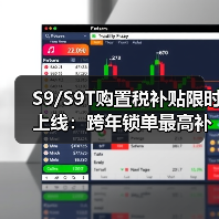 S9/S9T购置税补贴限时上线:跨年锁单最高补1.5万元 S9/S9T购置税补贴限时上线:跨年锁单最高补1.5万元