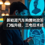 新能源汽车购置税政策门槛升级，三电技术成核心