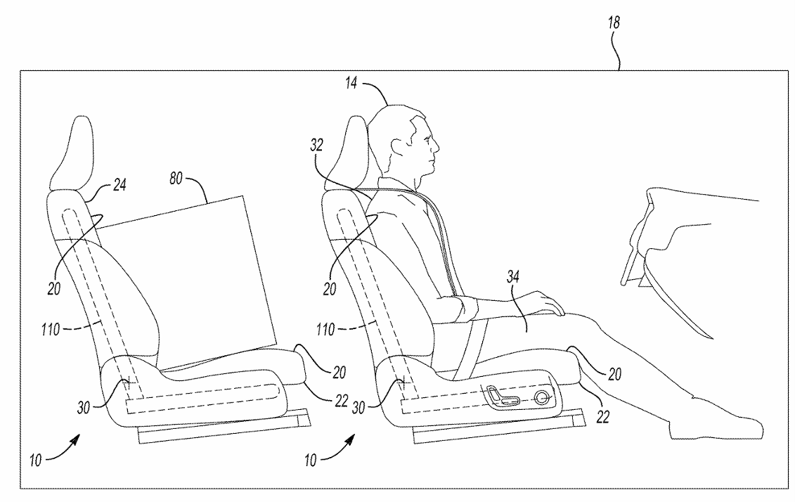通用汽车申请尺寸可调节座椅专利