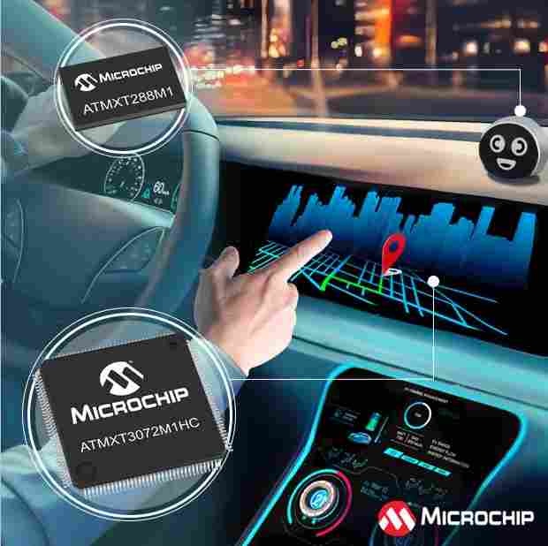 Microchip扩展maXTouch® M1触摸屏控制器系列 以覆盖更广泛的显示屏尺寸